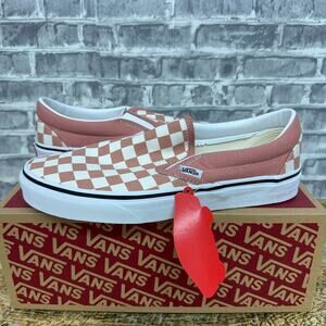 Vans Classic Slip On Checkerboard Rose Dawn White VN0A4BV31GB Mens Size 9.5 New